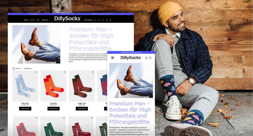 Headerbild Fallstudie Dillysocks e-commerce