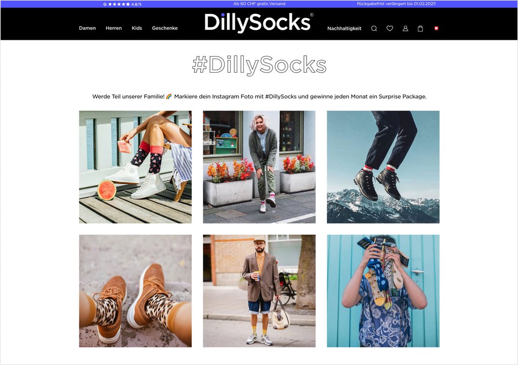 Dillysocks E-Commerce Fallstudie Bild 02